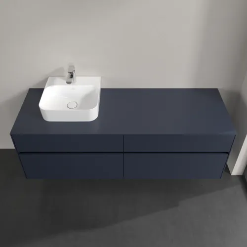 Bild von VILLEROY BOCH Collaro Waschbeckenunterschrank, mit Beleuchtung, 4 Auszüge, 1600 x 548 x 500 mm, Marine Blue / Marine Blue #C105B0VQ