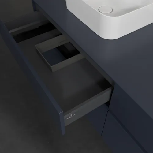 Bild von VILLEROY BOCH Collaro Waschbeckenunterschrank, mit Beleuchtung, 4 Auszüge, 1600 x 548 x 500 mm, Marine Blue / Marine Blue #C105B0VQ