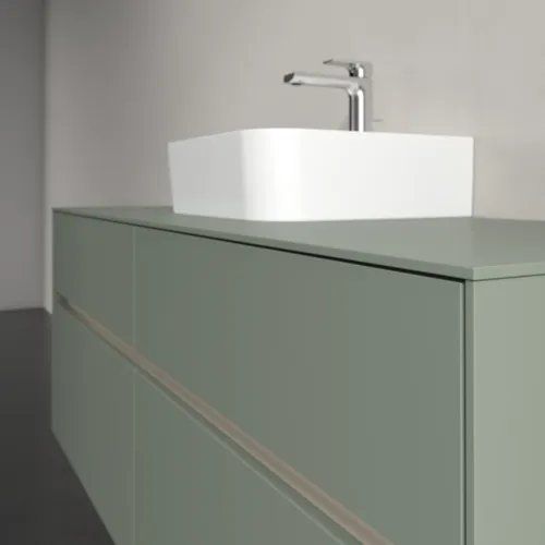 Bild von VILLEROY BOCH Collaro Waschbeckenunterschrank, mit Beleuchtung, 4 Auszüge, 1400 x 548 x 500 mm, Soft Green / Soft Green #C100B0AF
