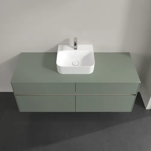 Bild von VILLEROY BOCH Collaro Waschbeckenunterschrank, mit Beleuchtung, 4 Auszüge, 1400 x 548 x 500 mm, Soft Green / Soft Green #C100B0AF
