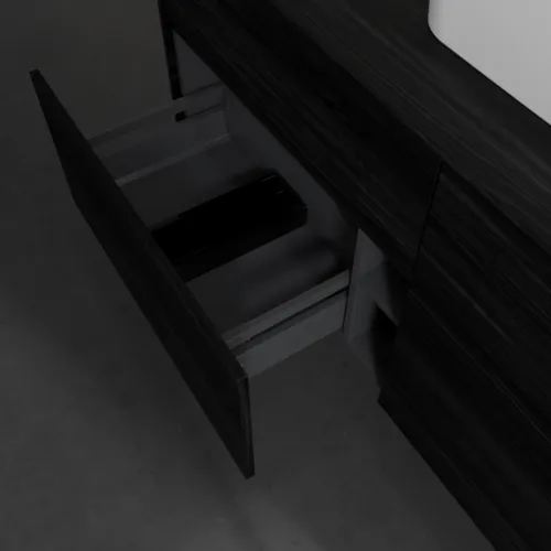 Bild von VILLEROY BOCH Collaro Waschbeckenunterschrank, mit Beleuchtung, 4 Auszüge, 1400 x 548 x 500 mm, Black Oak / Black Oak #C100B0AB