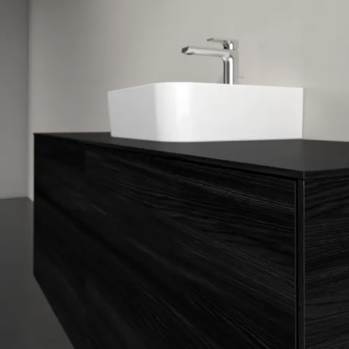 Bild von VILLEROY BOCH Collaro Waschbeckenunterschrank, mit Beleuchtung, 4 Auszüge, 1400 x 548 x 500 mm, Black Oak / Black Oak #C100B0AB