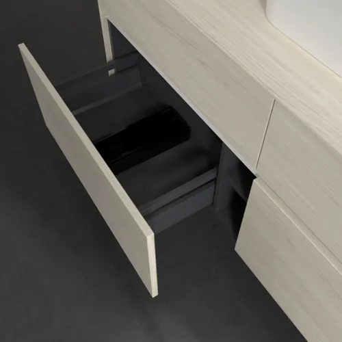 Bild von VILLEROY BOCH Collaro Waschbeckenunterschrank, mit Beleuchtung, 4 Auszüge, 1400 x 548 x 500 mm, White Oak / White Oak #C100B0AA