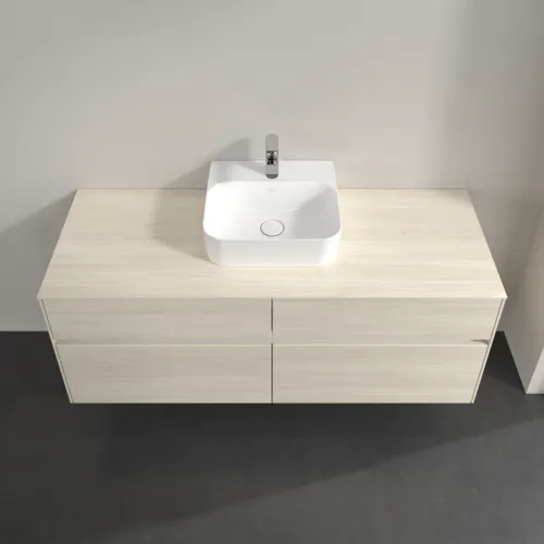 Bild von VILLEROY BOCH Collaro Waschbeckenunterschrank, mit Beleuchtung, 4 Auszüge, 1400 x 548 x 500 mm, White Oak / White Oak #C100B0AA