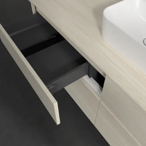Bild von VILLEROY BOCH Collaro Waschbeckenunterschrank, mit Beleuchtung, 4 Auszüge, 1400 x 548 x 500 mm, White Oak / White Oak #C100B0AA
