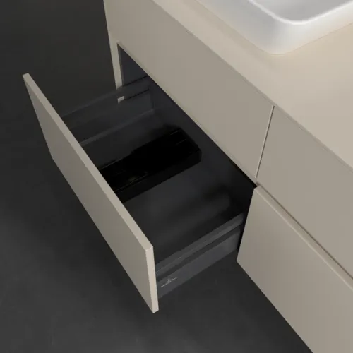 Bild von VILLEROY BOCH Collaro Waschbeckenunterschrank, mit Beleuchtung, 4 Auszüge, 1200 x 548 x 500 mm, Cashmere Grey / Cashmere Grey #C113B0VN
