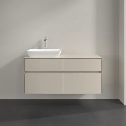 Bild von VILLEROY BOCH Collaro Waschbeckenunterschrank, mit Beleuchtung, 4 Auszüge, 1200 x 548 x 500 mm, Cashmere Grey / Cashmere Grey #C113B0VN