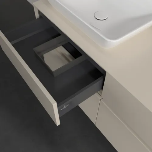 Bild von VILLEROY BOCH Collaro Waschbeckenunterschrank, mit Beleuchtung, 4 Auszüge, 1200 x 548 x 500 mm, Cashmere Grey / Cashmere Grey #C113B0VN