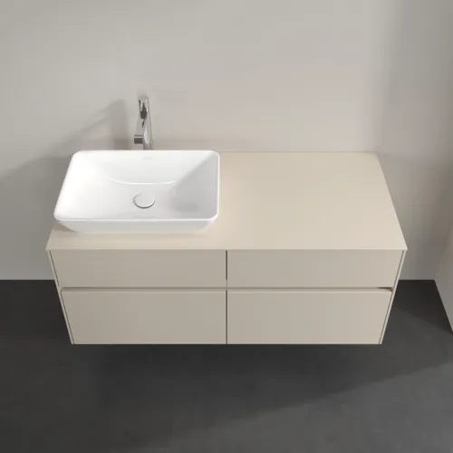 Bild von VILLEROY BOCH Collaro Waschbeckenunterschrank, mit Beleuchtung, 4 Auszüge, 1200 x 548 x 500 mm, Cashmere Grey / Cashmere Grey #C113B0VN