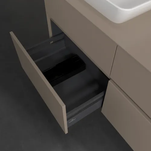 Bild von VILLEROY BOCH Collaro Waschbeckenunterschrank, mit Beleuchtung, 4 Auszüge, 1200 x 548 x 500 mm, Taupe / Taupe #C113B0VM