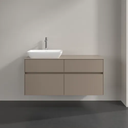 Bild von VILLEROY BOCH Collaro Waschbeckenunterschrank, mit Beleuchtung, 4 Auszüge, 1200 x 548 x 500 mm, Taupe / Taupe #C113B0VM