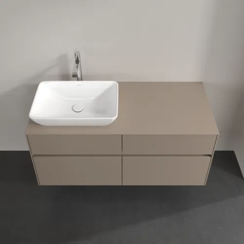 Bild von VILLEROY BOCH Collaro Waschbeckenunterschrank, mit Beleuchtung, 4 Auszüge, 1200 x 548 x 500 mm, Taupe / Taupe #C113B0VM