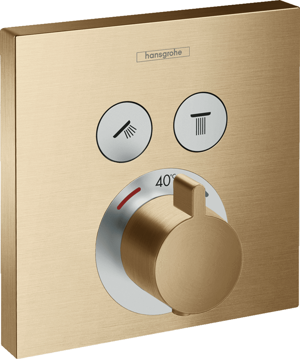 Bild von HANSGROHE ShowerSelect Thermostat Unterputz für 2 Verbraucher #15763140 - Brushed Bronze