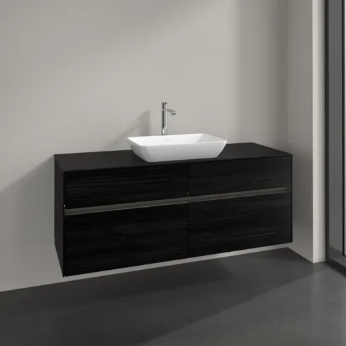 Bild von VILLEROY BOCH Collaro Waschbeckenunterschrank, mit Beleuchtung, 4 Auszüge, 1400 x 548 x 500 mm, Black Oak / Black Oak #C116B0AB