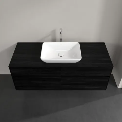 Bild von VILLEROY BOCH Collaro Waschbeckenunterschrank, mit Beleuchtung, 4 Auszüge, 1400 x 548 x 500 mm, Black Oak / Black Oak #C116B0AB