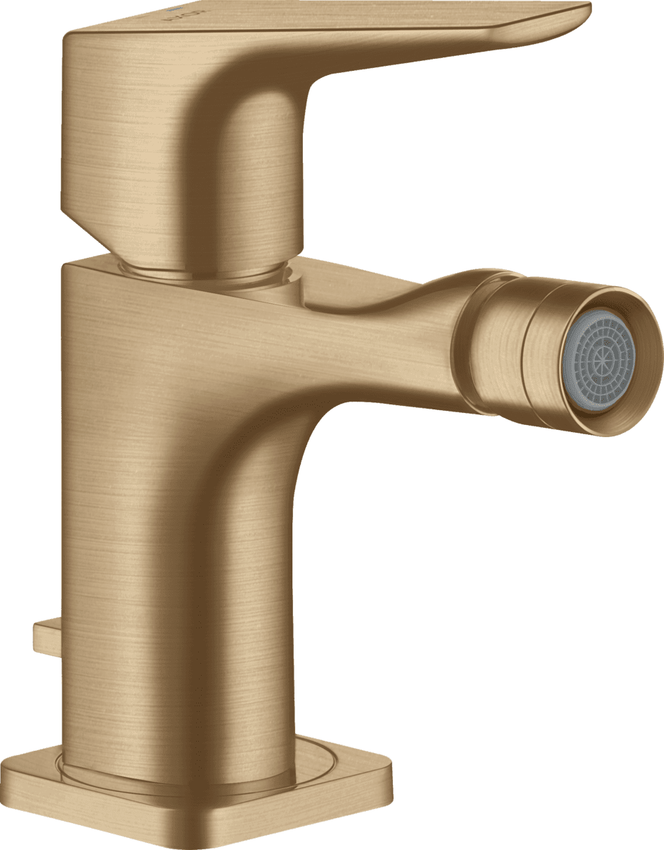 HANSGROHE AXOR Citterio E Einhebel-Bidetmischer mit Hebelgriff und Zugstangen-Ablaufgarnitur #36121140 - Brushed Bronze