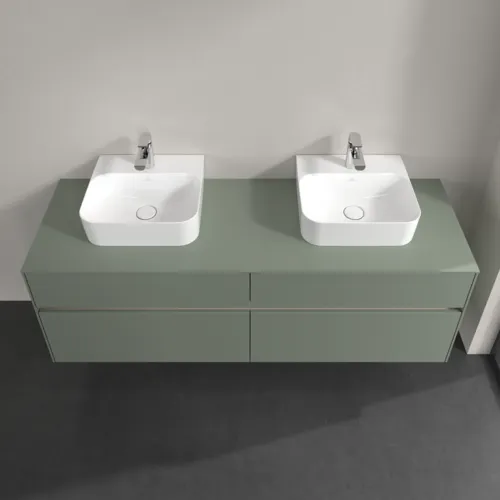 Bild von VILLEROY BOCH Collaro Waschbeckenunterschrank, mit Beleuchtung, 4 Auszüge, 1600 x 548 x 500 mm, Soft Green / Soft Green #C107B0AF