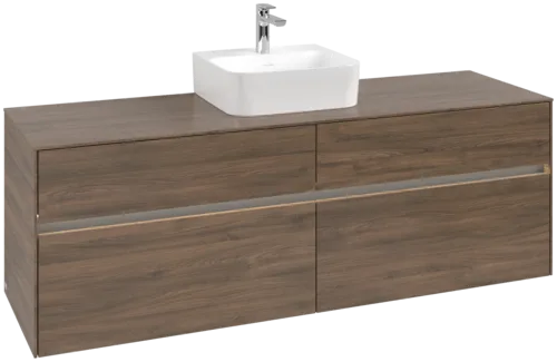 Picture of VILLEROY BOCH Collaro Vanity unit, with lighting, 4 pull-out compartments, 1600 x 548 x 500 mm, Arizona Oak / Arizona Oak #C104B0VH