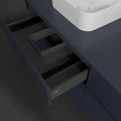 Bild von VILLEROY BOCH Collaro Waschbeckenunterschrank, 4 Auszüge, 1600 x 548 x 500 mm, Marine Blue / Marine Blue #C10700VQ