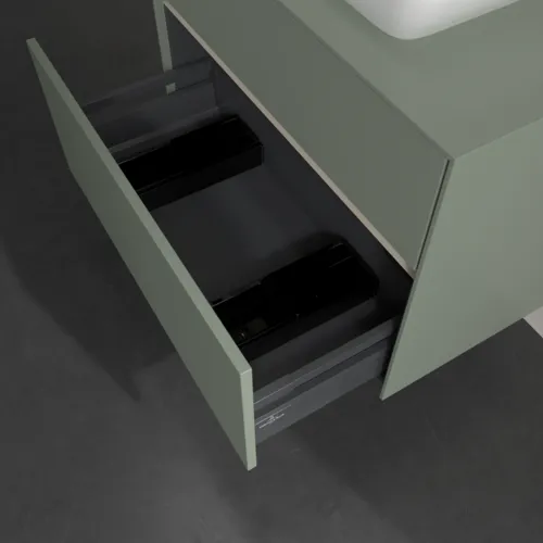 Bild von VILLEROY BOCH Collaro Waschbeckenunterschrank, mit Beleuchtung, 2 Auszüge, 800 x 548 x 500 mm, Soft Green / Soft Green #C108B0AF