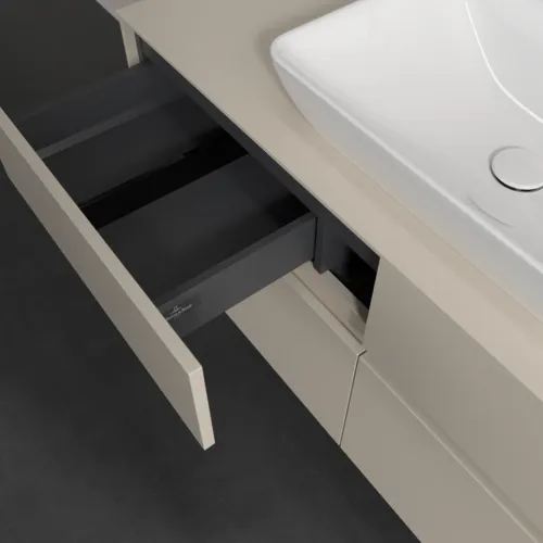 VILLEROY BOCH Collaro Waschbeckenunterschrank, mit Beleuchtung, 4 Auszüge, 1200 x 548 x 500 mm, Cashmere Grey / Cashmere Grey #C112B0VN, Bild 8
