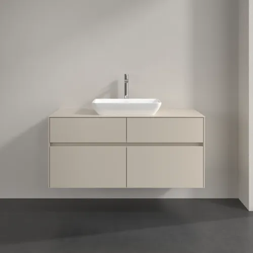 VILLEROY BOCH Collaro Waschbeckenunterschrank, mit Beleuchtung, 4 Auszüge, 1200 x 548 x 500 mm, Cashmere Grey / Cashmere Grey #C112B0VN, Bild 3