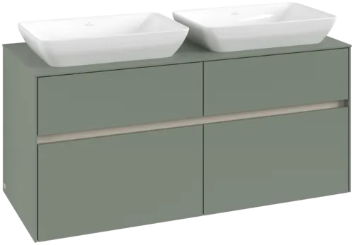 Obrázek VILLEROY BOCH Toaletní skříňka Collaro, s osvětlením, 4 výsuvy, 1200 x 548 x 500 mm, Soft Green / Soft Green #C115B0AF