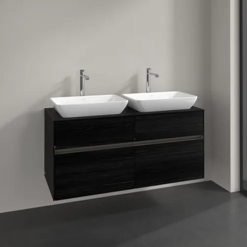 Bild von VILLEROY BOCH Collaro Waschbeckenunterschrank, mit Beleuchtung, 4 Auszüge, 1200 x 548 x 500 mm, Black Oak / Black Oak #C115B0AB