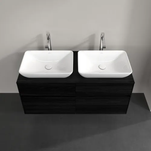 Bild von VILLEROY BOCH Collaro Waschbeckenunterschrank, mit Beleuchtung, 4 Auszüge, 1200 x 548 x 500 mm, Black Oak / Black Oak #C115B0AB