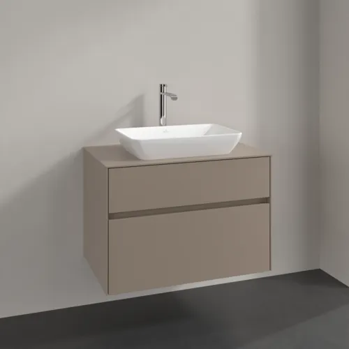 Bild von VILLEROY BOCH Collaro Waschbeckenunterschrank, 2 Auszüge, 800 x 548 x 500 mm, Taupe / Taupe #C10800VM
