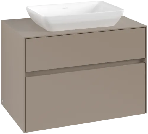 Obrázek VILLEROY BOCH Toaletní skříňka Collaro, 2 výsuvy, 800 x 548 x 500 mm, taupe / taupe #C10800VM