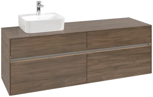 Picture of VILLEROY BOCH Collaro Vanity unit, with lighting, 4 pull-out compartments, 1600 x 548 x 500 mm, Arizona Oak / Arizona Oak #C105B0VH