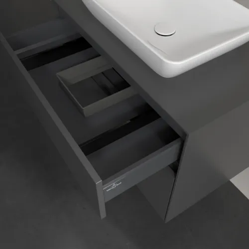 VILLEROY BOCH Collaro Waschbeckenunterschrank, 2 Auszüge, 800 x 548 x 500 mm, Graphite / Graphite #C10800VR, Bild 7
