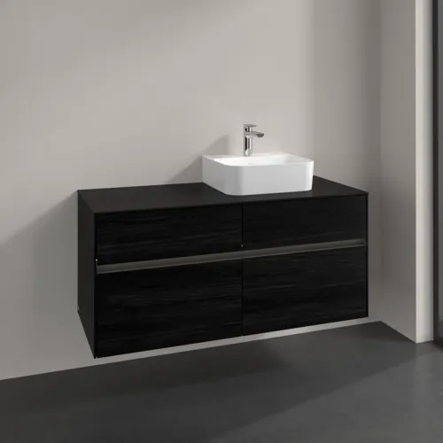 Bild von VILLEROY BOCH Collaro Waschbeckenunterschrank, mit Beleuchtung, 4 Auszüge, 1200 x 548 x 500 mm, Black Oak / Black Oak #C099B0AB