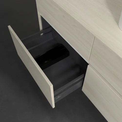 Bild von VILLEROY BOCH Collaro Waschbeckenunterschrank, mit Beleuchtung, 4 Auszüge, 1200 x 548 x 500 mm, White Oak / White Oak #C099B0AA