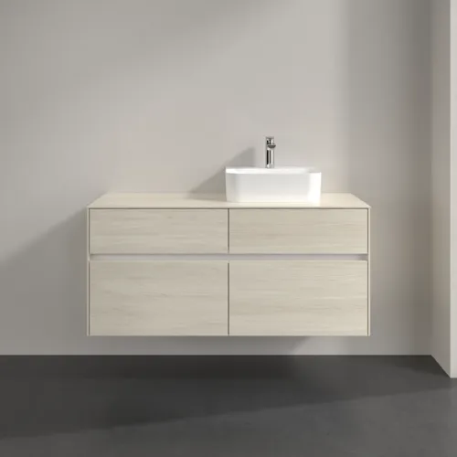 Bild von VILLEROY BOCH Collaro Waschbeckenunterschrank, mit Beleuchtung, 4 Auszüge, 1200 x 548 x 500 mm, White Oak / White Oak #C099B0AA