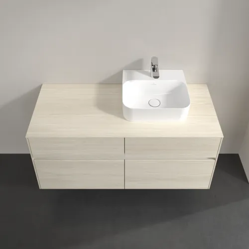 Bild von VILLEROY BOCH Collaro Waschbeckenunterschrank, mit Beleuchtung, 4 Auszüge, 1200 x 548 x 500 mm, White Oak / White Oak #C099B0AA