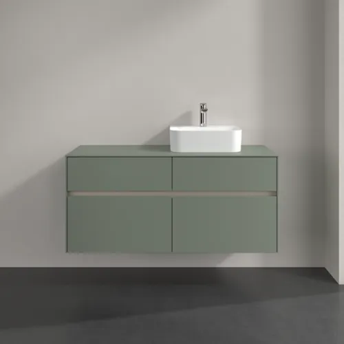 Bild von VILLEROY BOCH Collaro Waschbeckenunterschrank, mit Beleuchtung, 4 Auszüge, 1200 x 548 x 500 mm, Soft Green / Soft Green #C099B0AF