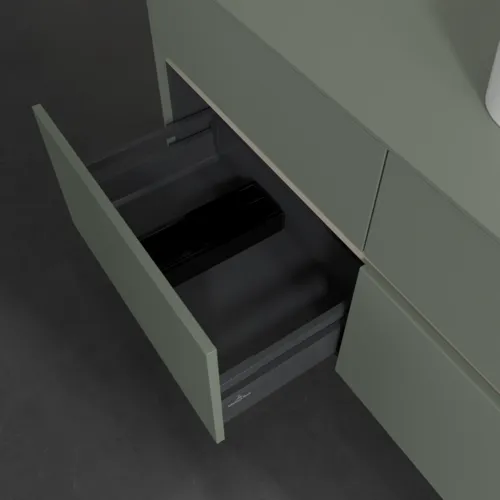 Bild von VILLEROY BOCH Collaro Waschbeckenunterschrank, mit Beleuchtung, 4 Auszüge, 1200 x 548 x 500 mm, Soft Green / Soft Green #C099B0AF