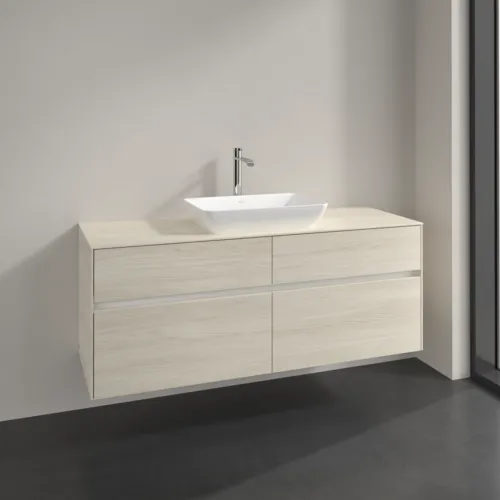 Bild von VILLEROY BOCH Collaro Waschbeckenunterschrank, 4 Auszüge, 1400 x 548 x 500 mm, White Oak / White Oak #C11600AA