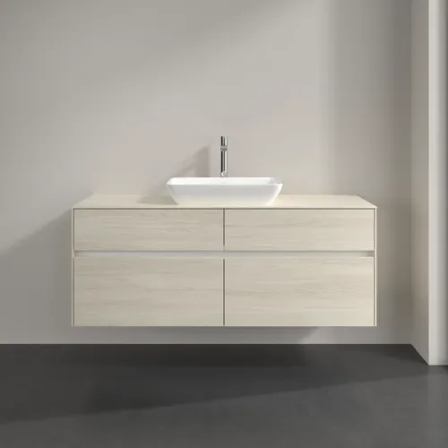 Bild von VILLEROY BOCH Collaro Waschbeckenunterschrank, 4 Auszüge, 1400 x 548 x 500 mm, White Oak / White Oak #C11600AA