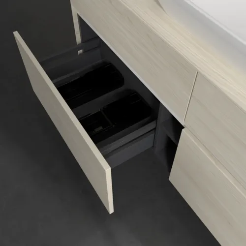 Bild von VILLEROY BOCH Collaro Waschbeckenunterschrank, 4 Auszüge, 1400 x 548 x 500 mm, White Oak / White Oak #C11600AA