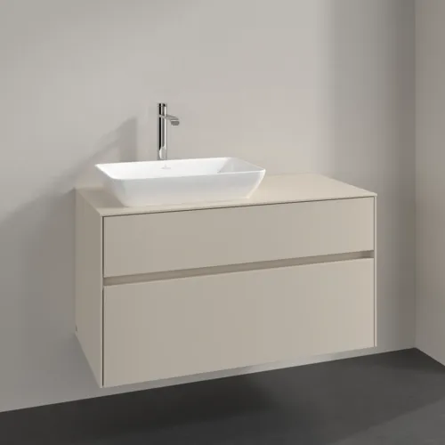 Bild von VILLEROY BOCH Collaro Waschbeckenunterschrank, 2 Auszüge, 1000 x 548 x 500 mm, Cashmere Grey / Cashmere Grey #C11000VN