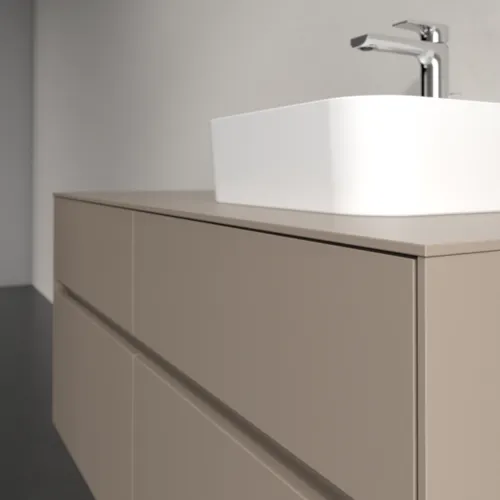 Bild von VILLEROY BOCH Collaro Waschbeckenunterschrank, 4 Auszüge, 1200 x 548 x 500 mm, Taupe / Taupe #C09900VM