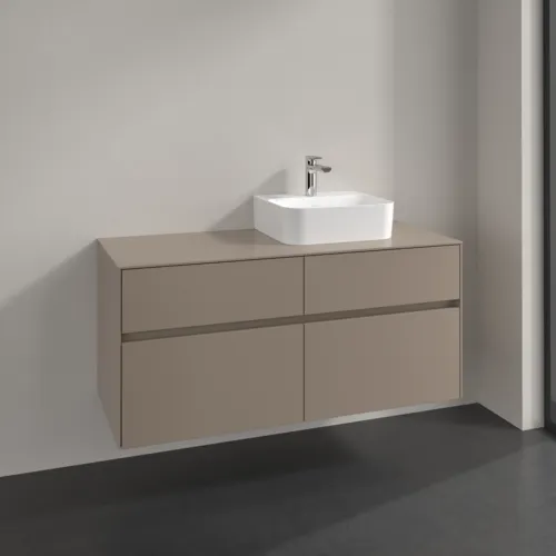 Bild von VILLEROY BOCH Collaro Waschbeckenunterschrank, 4 Auszüge, 1200 x 548 x 500 mm, Taupe / Taupe #C09900VM