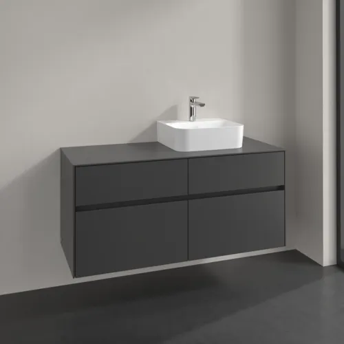 VILLEROY BOCH Collaro Waschbeckenunterschrank, 4 Auszüge, 1200 x 548 x 500 mm, Graphite / Graphite #C09900VR, Bild 2