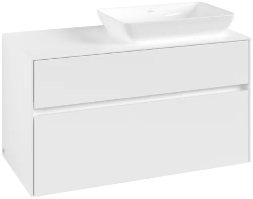 Obrázek VILLEROY BOCH Collaro toaletní skříňka, 2 výsuvy, 1000 x 548 x 500 mm, bílá matná / bílá matná #C11100MS