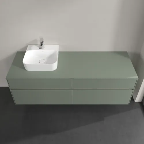 Bild von VILLEROY BOCH Collaro Waschbeckenunterschrank, mit Beleuchtung, 4 Auszüge, 1600 x 548 x 500 mm, Soft Green / Soft Green #C105B0AF
