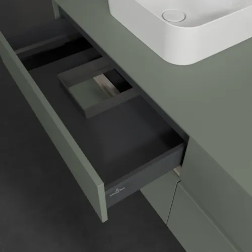 Bild von VILLEROY BOCH Collaro Waschbeckenunterschrank, mit Beleuchtung, 4 Auszüge, 1600 x 548 x 500 mm, Soft Green / Soft Green #C105B0AF
