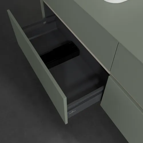 Bild von VILLEROY BOCH Collaro Waschbeckenunterschrank, mit Beleuchtung, 4 Auszüge, 1600 x 548 x 500 mm, Soft Green / Soft Green #C105B0AF